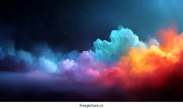 Abstract Colorful Nebula Sky Artwork