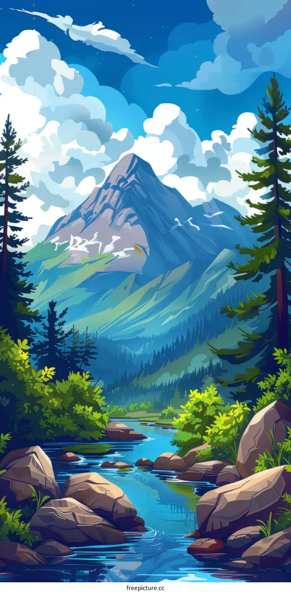 The Mountain Stream in the Valley