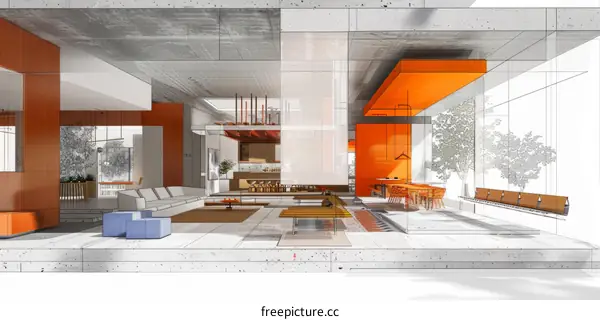 Modern house interior design