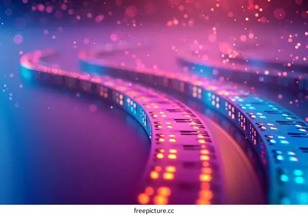 Colorful Light Trails Dancing Through the Night