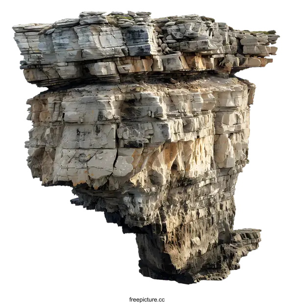 [Transparent Background PNG]Natural Cliff Isolated On White Background