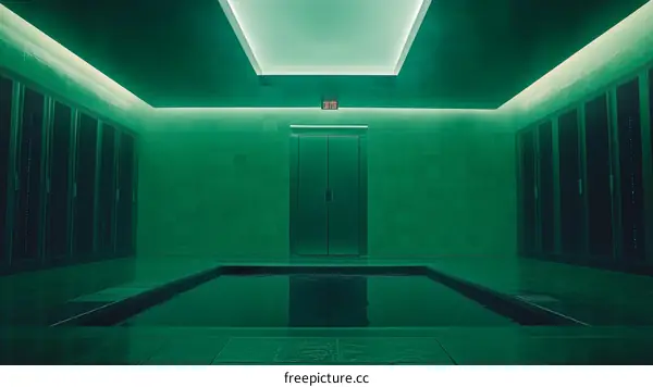 Modern Green Interior Pool Room