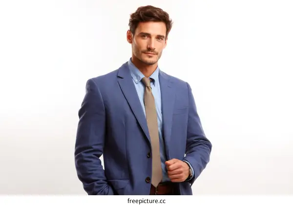 Businessman in a Blue Suit Formal Portrait