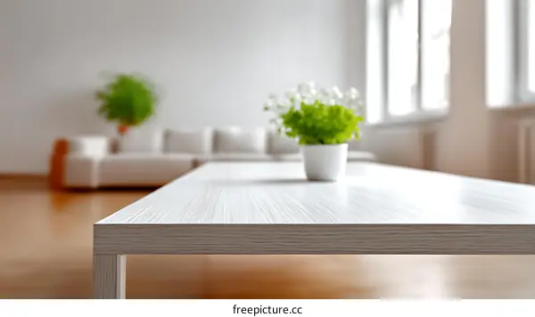 Modern Living Room Coffee Table Detail