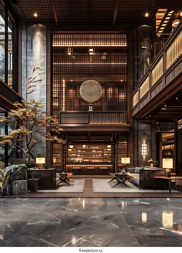 The effect picture of the interior design of the仿古 architecture