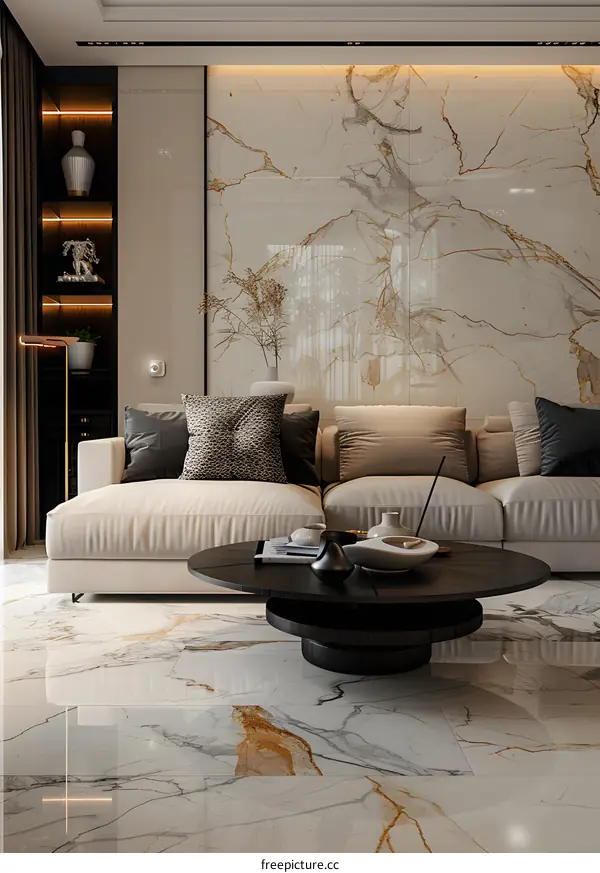 Modern minimalist living room design renderings