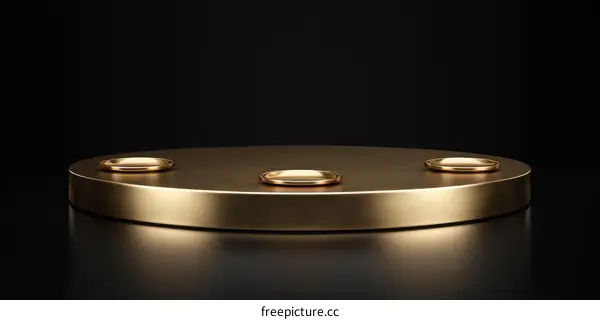 Gold Podium Showcase for Products