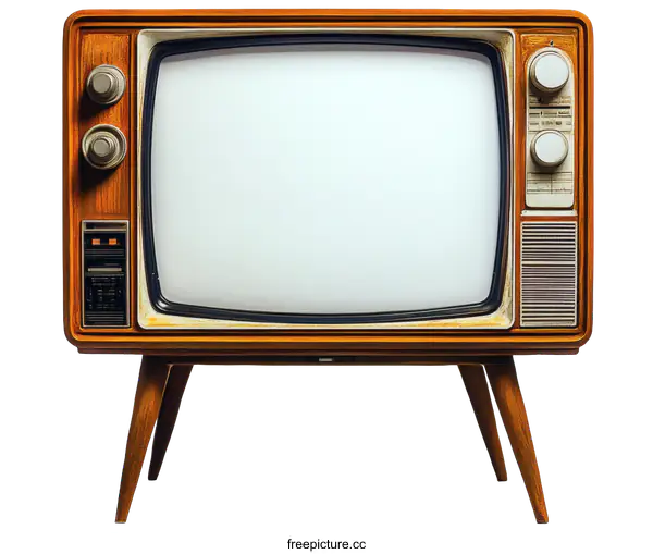 [Transparent Background PNG]Vintage Retro Television Set Image