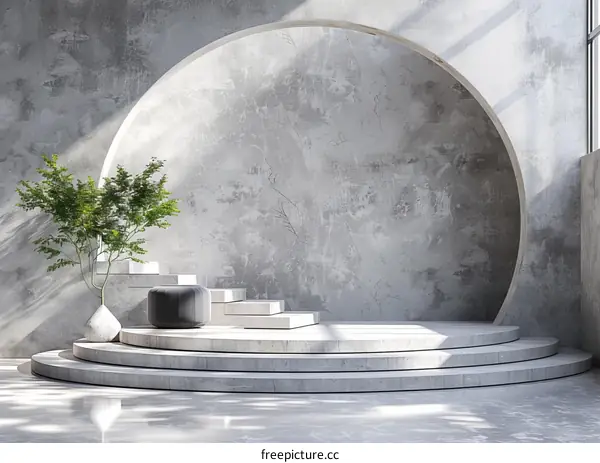 Modern Minimalist Concrete Stage Design