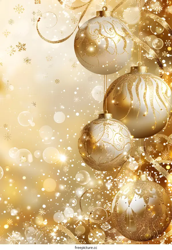 Golden Christmas decorations