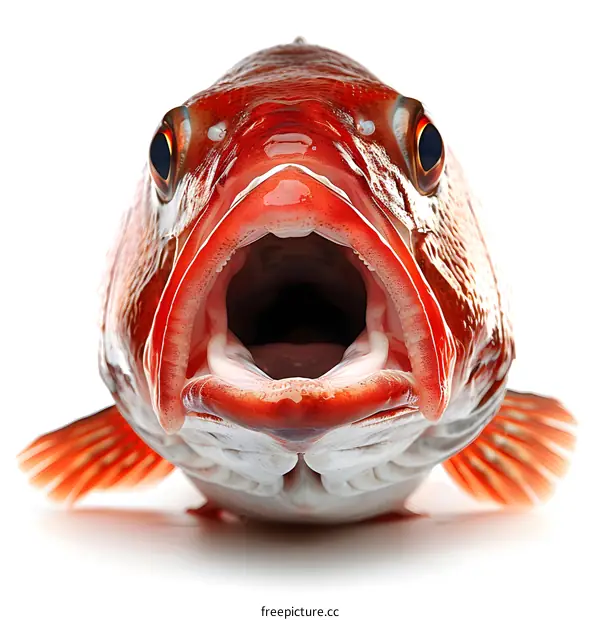 Red Fish Open Mouth