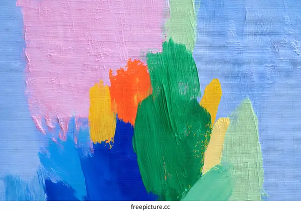 Abstract Colorful Brushstrokes Painting