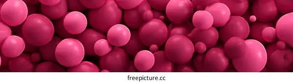 Abstract Pink Sphere Composition Design