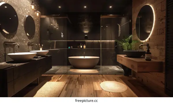 Modern and minimalist bathroom