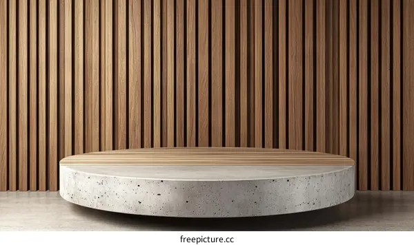 Modern Wooden Display Podium Scene