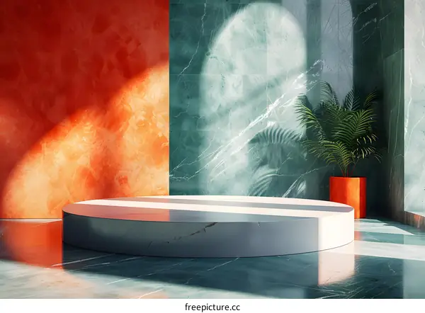 The combination of geometric shapes and light and shadow