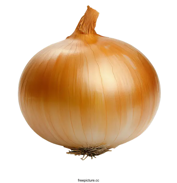 [Transparent Background PNG]Single Yellow Onion Close-up
