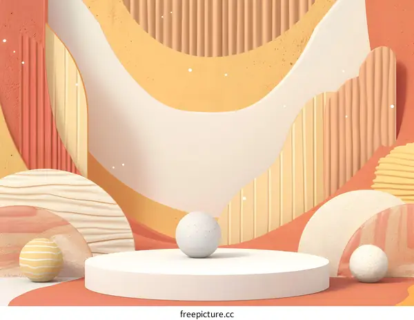 Abstract Background with Orange, Yellow, and White Colors