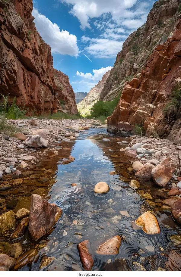 River Rocks Canyon Landscape