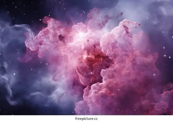 A Glowing Nebula Shining in the Depths of Space