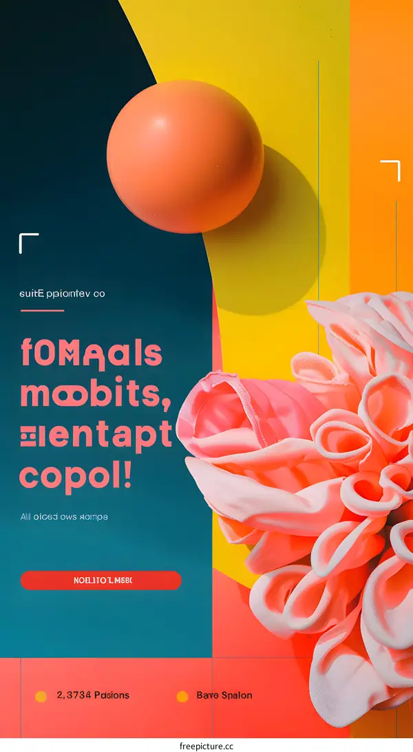 Abstract Geometric Shapes with Colorful Background