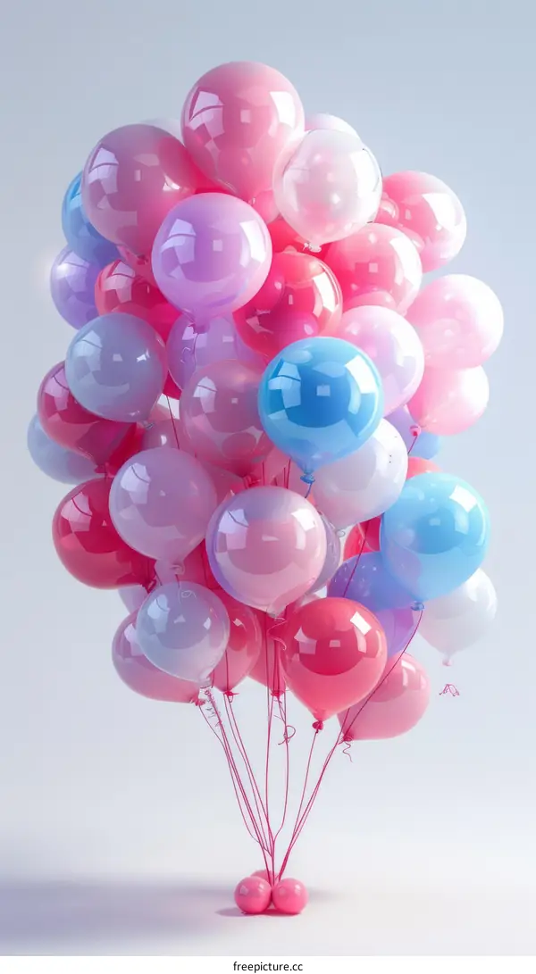 A bunch of colorful balloons