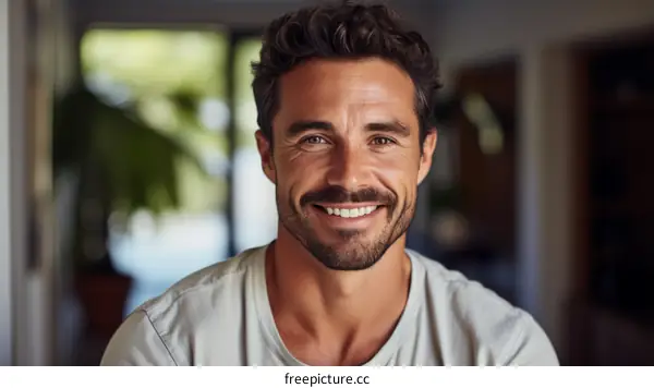 Portrait of a handsome young man smiling