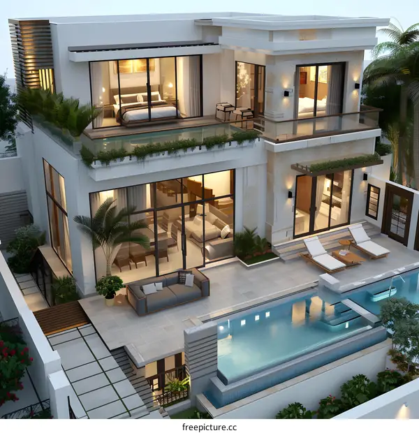 Modern villa with swimming pool