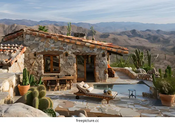 Rustic Stone House with Mountain Views