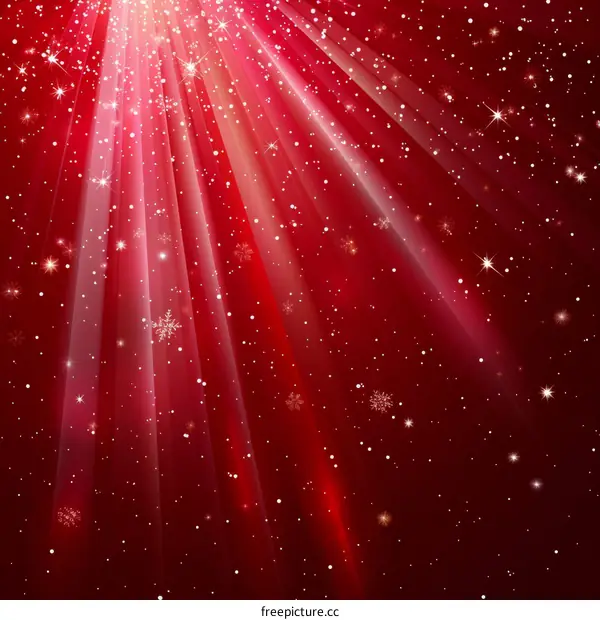 Red Christmas Snowflake Background