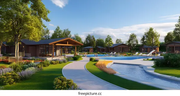 Luxury Resort With Pool and Cabins