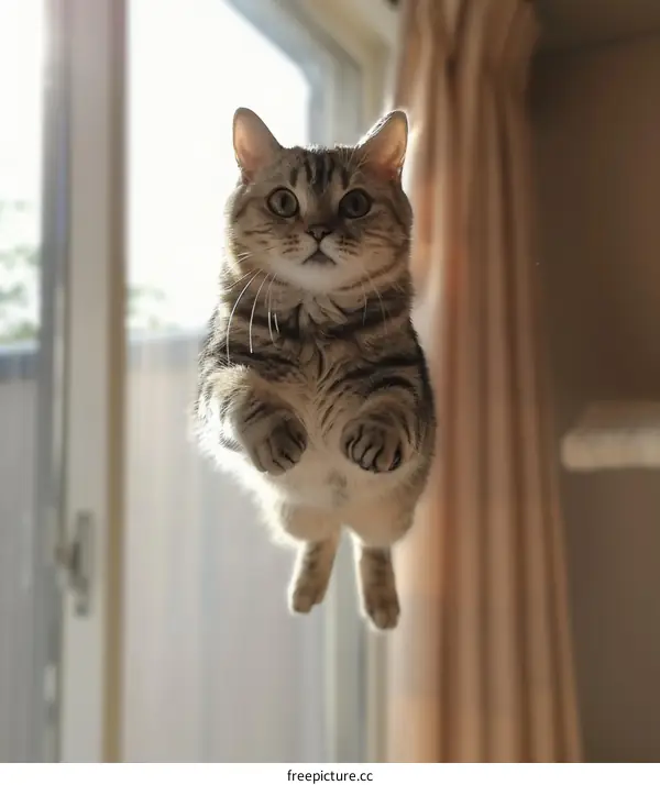 Cat looks like it's floating above ground