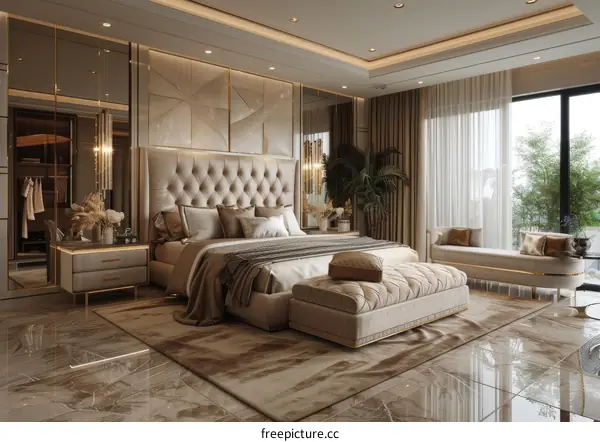 Luxury Bedroom Interior Design Illustration