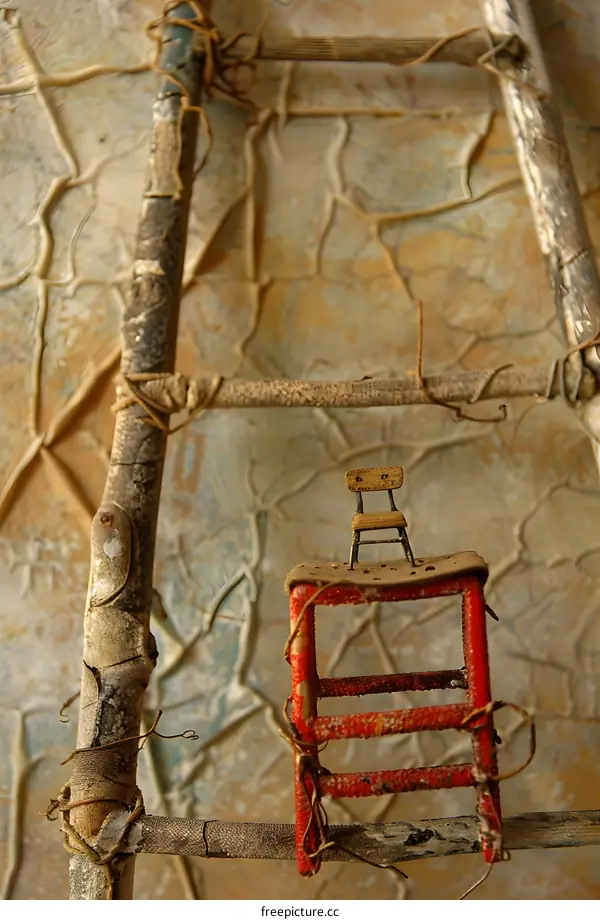 Miniature Chair on a Stick Art