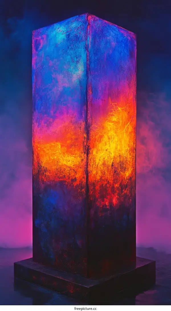 Abstract Colorful Geometric Lamp