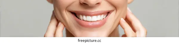 Closeup Woman Smile Beautiful Teeth