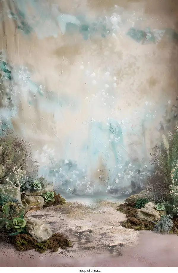 Abstract Green and Brown Backdrop