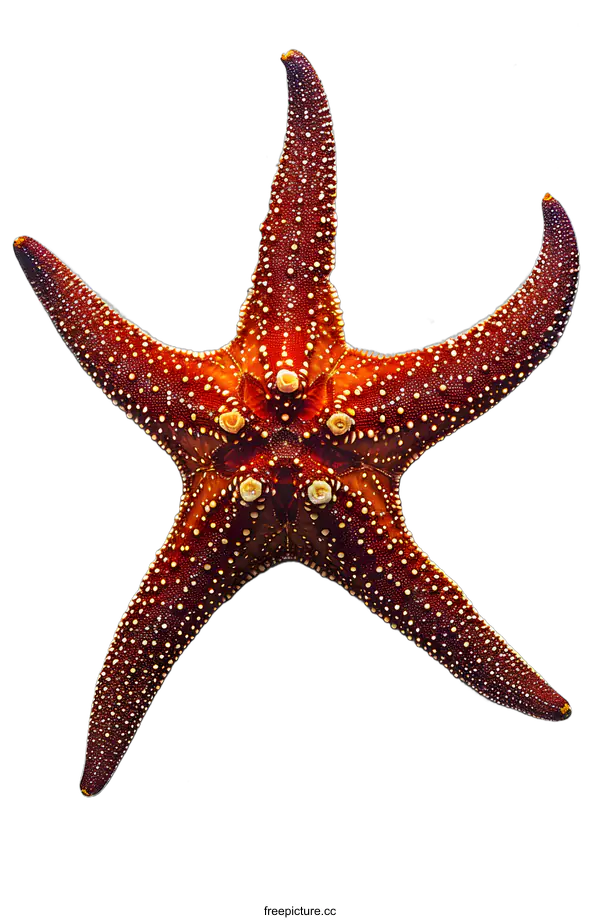 [Transparent Background PNG]red starfish on white background