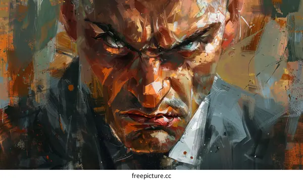 Angry Man Portrait