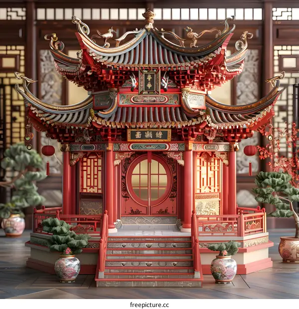 Chinese ancient pavilion