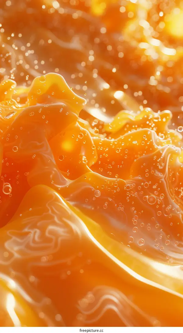 Orange Juice Splash Abstract Illustration