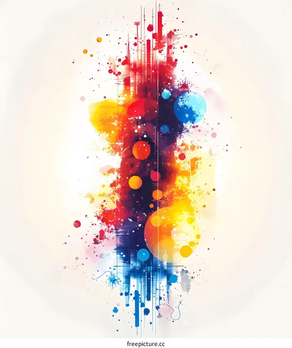 Abstract Colorful Cityscape