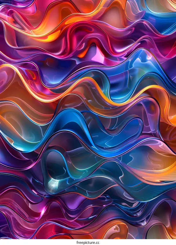 Colorful abstract waves