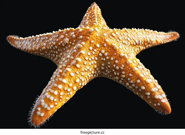 Close Up of a Golden Starfish