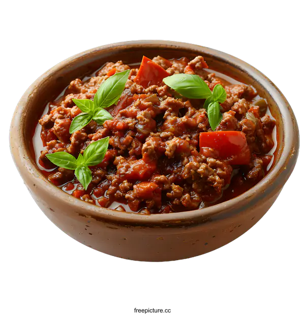 [Transparent Background PNG]Bowl of delicious bolognese sauce