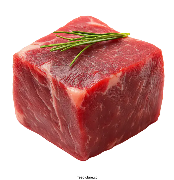[Transparent Background PNG]Fresh Cube Steak with Herbs