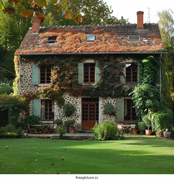 Beautiful Stone Cottage Nestled in a Flourishing Garden