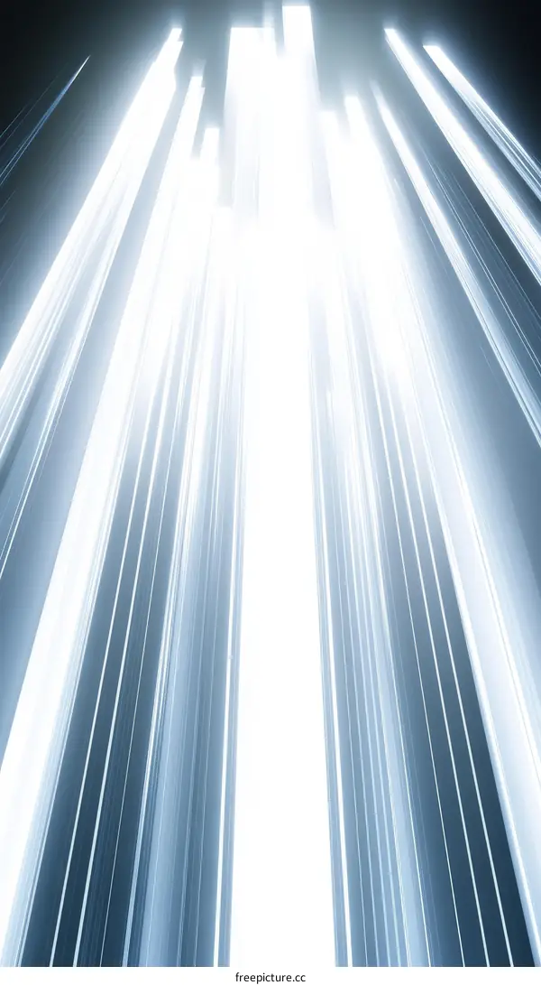 Abstract Light Rays Radiating Upward