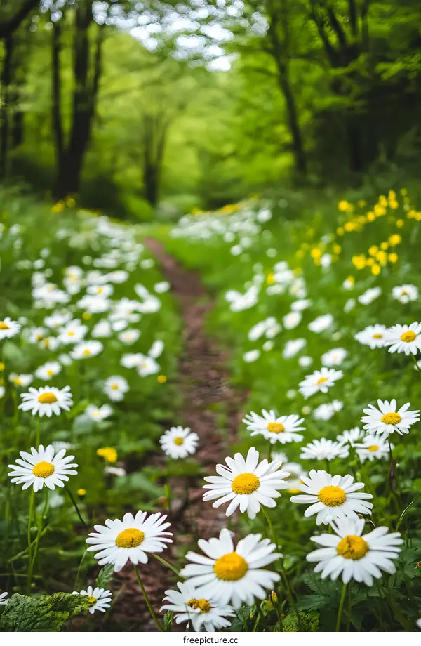 Path Through a Meadow of Daisies