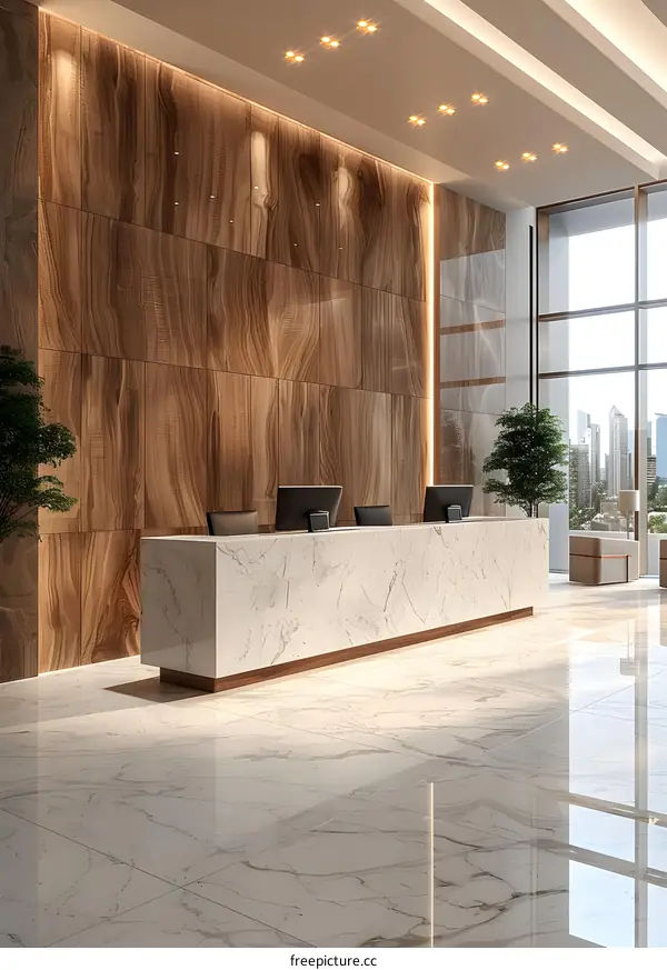 Modern Hotel Reception Area Interior Design